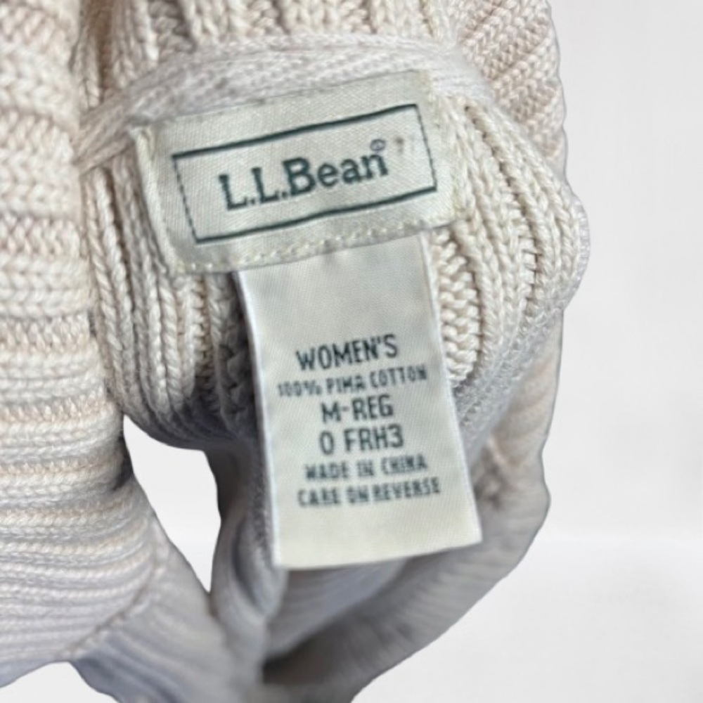 L.L. Bean Women's Off-White Knit Top - Picture 2 of 5